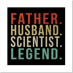 Scientist Dad Vintage/ Father. Husband. Scientist . Legend. Posters and Art